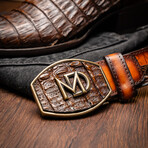 Western Collection Phoenix // Caiman Belly Leather Cowboy Boot // Aged Brown (US: 8)