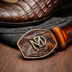 Western Collection Phoenix // Caiman Belly Leather Cowboy Boot // Aged Maple (US: 7.5)
