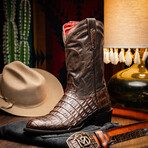 Western Collection Phoenix // Caiman Belly Leather Cowboy Boot // Aged Brown (US: 8)