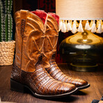 Western Collection Tucson // Caiman Belly Leather Cowboy Boot // Aged Maple (US: 7)