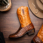 Western Collection Phoenix // Caiman Belly Leather Cowboy Boot // Aged Maple (US: 7.5)