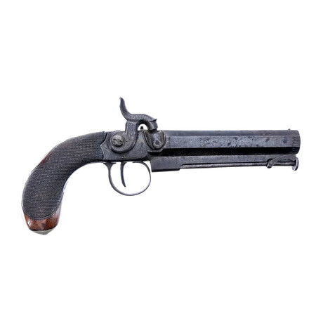 English Belt Clip Percussion Pistol // Mid-1800's
