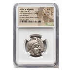 Athens Greece Silver Coin // Athena & Owl // 440-404 BC