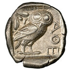 Athens Greece Silver Coin // Athena & Owl // 440-404 BC