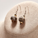 Earrings Comprised of Pre-Columbian Whorls // c. 800-1500 AD