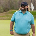 The Blue & Green Stripe Polo // Blue + Green (M)