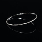 14k White Gold Lab Diamond 7.5" Bangle Bracelet (1 ct. tw.)