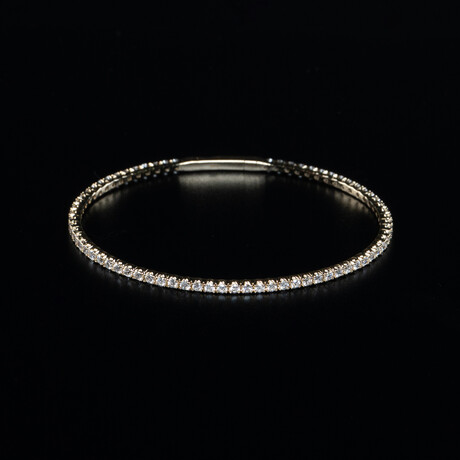14k Yellow Gold Lab Diamond 6.5" Bangle Bracelet (1 ct. tw.)