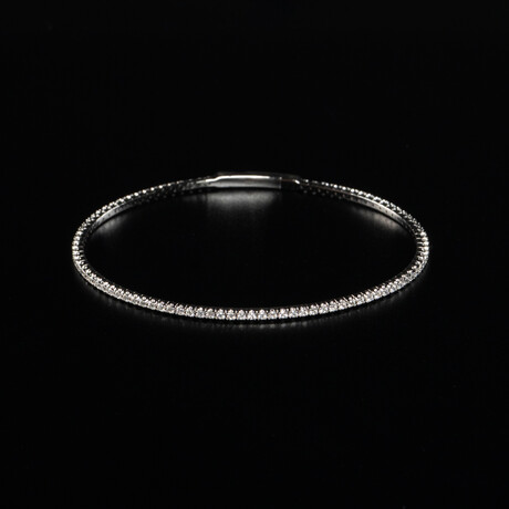 14k White Gold Lab Diamond 7" Bangle Bracelet (1 ct. tw.)