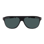 Tom Ford // Men's // FT0880 02V Square Sunglasses // Matte Black + Gray Lenses