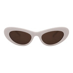 Loewe // Women's // LW40156U 25E Cat Eye Sunglasses // White + Gray