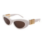 Loewe // Women's // LW40156U 25E Cat Eye Sunglasses // White + Gray