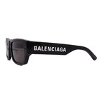 Balenciaga // Men's // BB0261SA 001 Square Sunglasses // Black + Grey Lenses