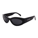 CELINE // Unisex // CL40288I 01A Wrap Around Sunglasses // Black + Gray