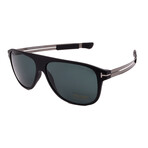 Tom Ford // Men's // FT0880 02V Square Sunglasses // Matte Black + Gray Lenses