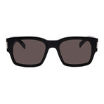 Saint Laurent // Men's // SL617 001 Square Sunglasses // Black + Grey Sun Lenses