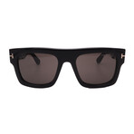 Tom Ford // Men's // FT0711/S 01A Square Sunglasses // Black + Gray Lenses
