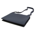 Fendi // Leather + Canvas Flat Baguette Medium Shoulder Bag // Navy // Pre-Owned