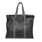 Louis Vuitton // Monogram Eclipse Coated-Canvas Cabas Zippe Tote Bag // Black + Gray // Pre-Owned