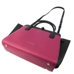 Bulgari // Leather Shoulder Bag // Black + Light Purple // Pre-Owned