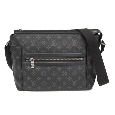 Louis Vuitton // Monogram Eclipse Coated-Canvas Messenger Bag // Black // Pre-Owned