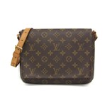 Louis Vuitton // Monogram Coated-Canvas + Leather Musette Tango Bag // Monogram Brown // Pre-Owned