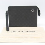 Louis Vuitton // Damier Infini Leather Standing Pouch // Noir // Pre-Owned
