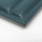 Bottega Veneta // Leather Block Quilting Clutch Bag // Blue Green // Pre-Owned