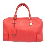 Loewe // Leather Amazona Handbag // Red Orange // Pre-Owned
