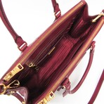 Prada // Saffiano Leather Lux Handbag // Wine // Pre-Owned