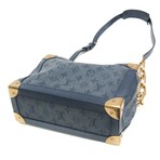 Louis Vuitton // Monogram Denim + Leather Trunk Shoulder Bag // Blue // Pre-Owned