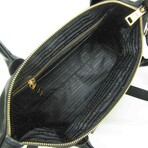 Prada // Leather + Nylon Light Shopper Shoulder Bag // Black // Pre-Owned