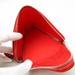 Bottega Veneta // Leather Intrecciato Pyramid Pouch // Red // Pre-Owned