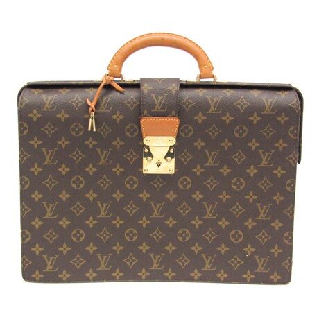 Louis Vuitton // Monogram Coated-Canvas + Leather Serviette Fermoir Briefcase // Monogram Brown // Pre-Owned