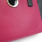 Bulgari // Leather Shoulder Bag // Black + Light Purple // Pre-Owned