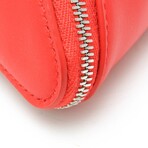 Bottega Veneta // Leather Intrecciato Pyramid Pouch // Red // Pre-Owned