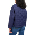 Barbour // Women's // Printed Reversible Apia Quilt Jacket // Eternal Ink + Light Trench Starling Print (US 6/UK 10)