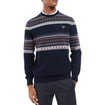 Barbour // Men's // Winterborne Fairisle Crew Sweater // Navy (M)