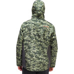 Grundens // Men's // Downrigger Gore-Tex Jacket // Refraction Camo Green + Anchor (S)