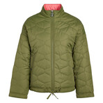 Barbour // Women's // Reversible Apia Quilt Jacket // Olive Tree + Pink Punch (US 6/UK 10)