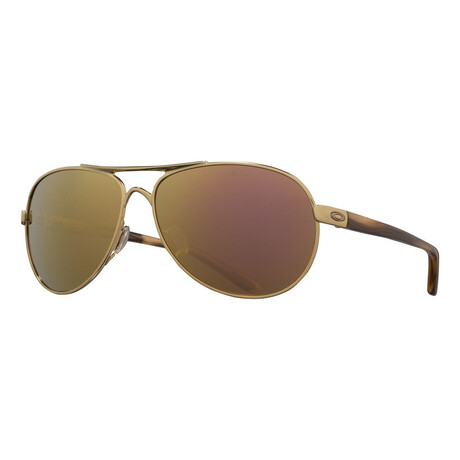 Oakley // Women's // Feedback Polarized Sunglasses // Pol Gold + PRIZM Rose Gold Polarized
