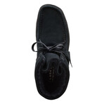 Clarks // Women's // Wallabee Cup Hi Boot // Black Suede (6)