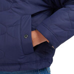 Barbour // Women's // Printed Reversible Apia Quilt Jacket // Eternal Ink + Light Trench Starling Print (US 6/UK 10)
