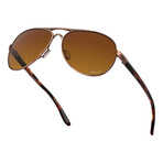 Oakley // Women's // Feedback Polarized Sunglasses // Pol Gold + PRIZM Rose Gold Polarized