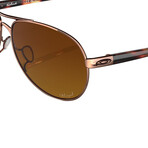 Oakley // Women's // Feedback Polarized Sunglasses // Pol Gold + PRIZM Rose Gold Polarized