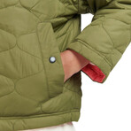 Barbour // Women's // Reversible Apia Quilt Jacket // Olive Tree + Pink Punch (US 6/UK 10)