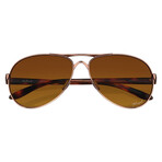 Oakley // Women's // Feedback Polarized Sunglasses // Pol Gold + PRIZM Rose Gold Polarized