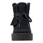 Clarks // Women's // Wallabee Cup Hi Boot // Black Suede (6)