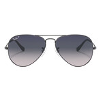 Ray-Ban // Unisex // Aviator Large Metal Polarized Sunglasses // Black + Crystal Green Polarized