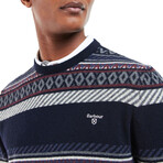 Barbour // Men's // Winterborne Fairisle Crew Sweater // Navy (M)